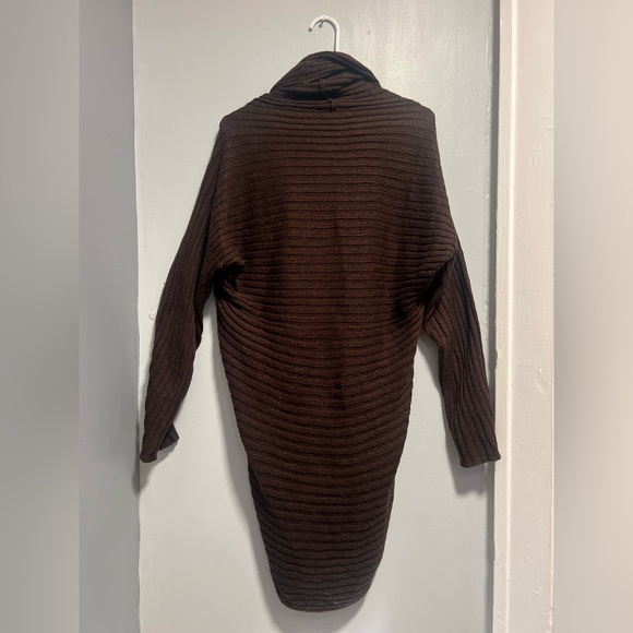 INC International Concepts Chocolate Knit Cardigan - Picture 6 of 7